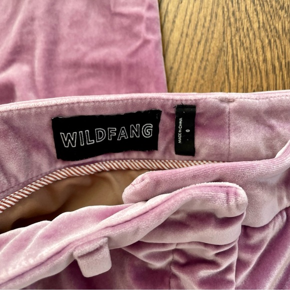 WILDFANG lavender purple pink velvet velour empower crop straight leg pants - Picture 8 of 11